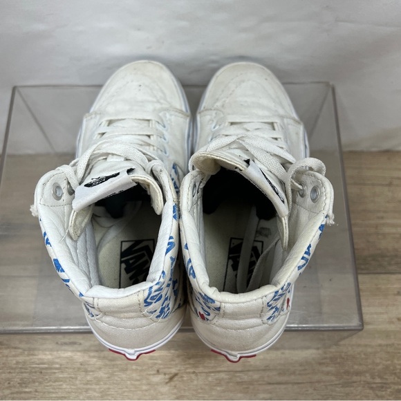 Vans Off The Wall I Love My Vans White Sneakers High Tops Womens Size 6‎ - Picture 8 of 10